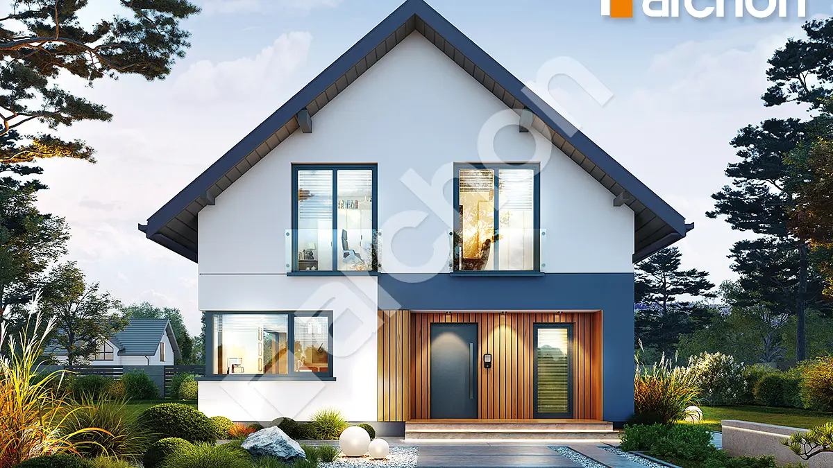 Dom w anyżku 7 (E) – nowoczesny projekt domu na wąską działk